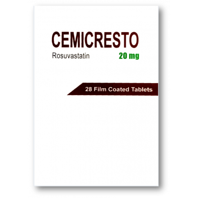 CEMICRESTO 20 MG ( ROSUVASTATIN ) 28 FILM-COATED TABLETS